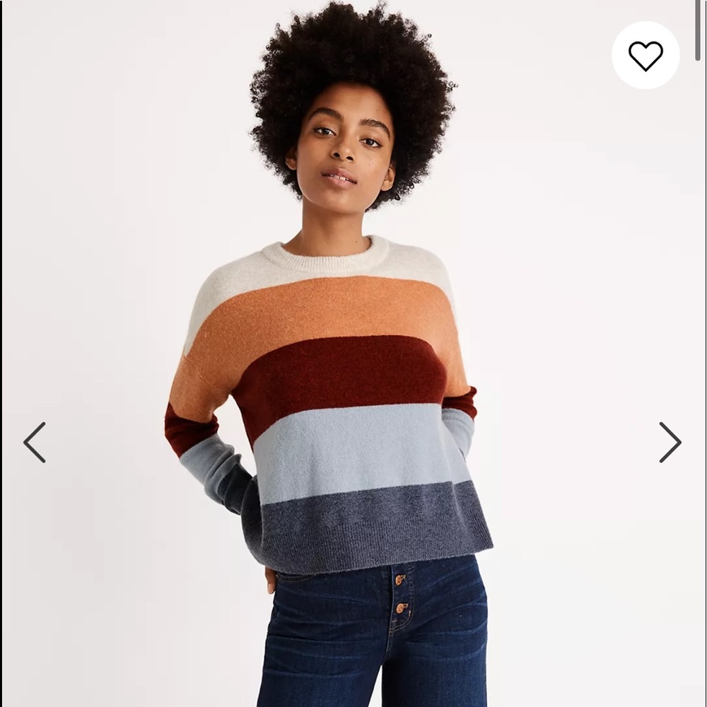 Crofton striped pullover sweater in Coziest yarn